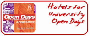 Hotels available for open days at Manchester universities